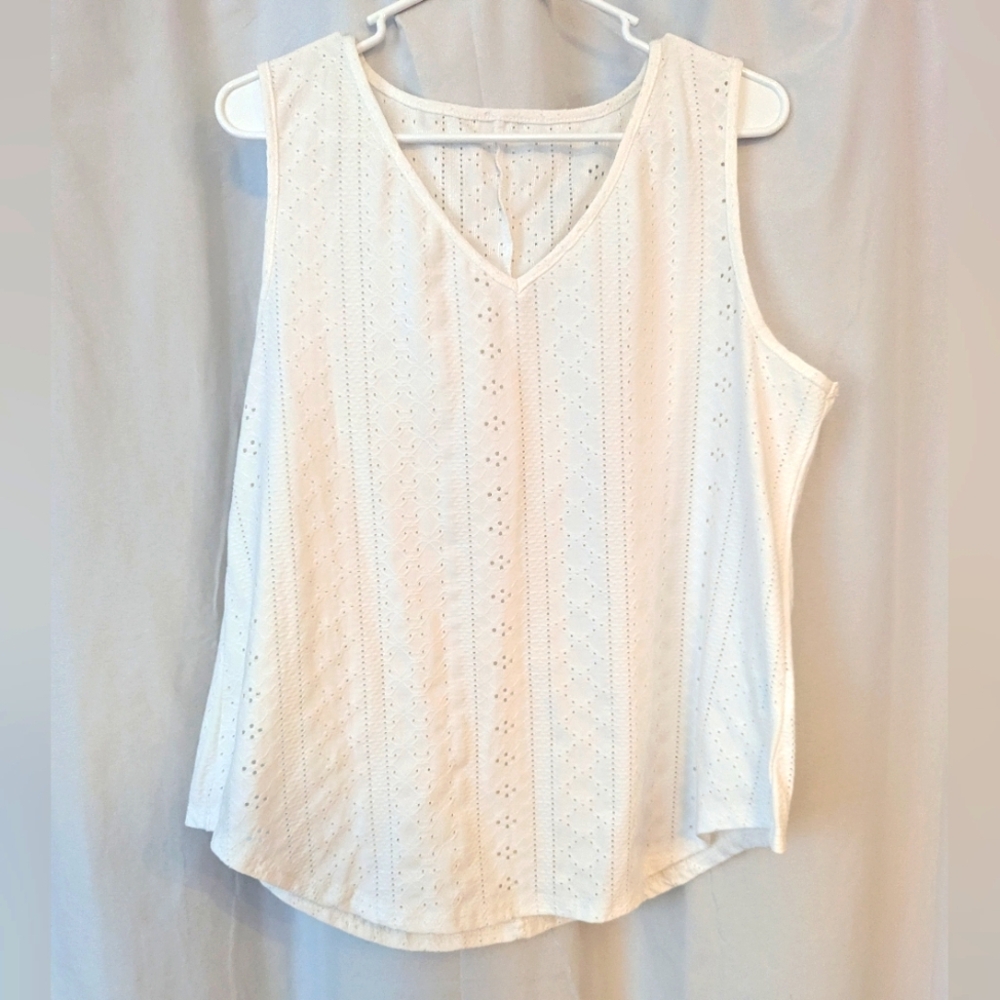 Woman's Elegant White Tank Top